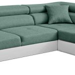 Γωνιακός καναπές Antony-Δεξιά-Λευκό - Πετρόλ