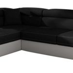 Γωνιακός καναπές Antony-Αριστερή-Λευκό - Μαύρο