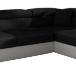 Γωνιακός καναπές Antony-Δεξιά-Λευκό - Μαύρο