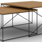 Σετ τραπεζάκια σαλονιού Cilo-Fusiko-Mavro