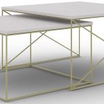 Σετ τραπεζάκια σαλονιού Cilo-Gkri-Xryso