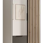 Ντουλάπα Niriam δίφυλλη-Leuko-Mauro