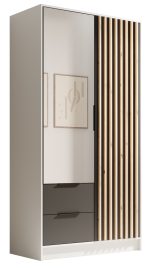 Ντουλάπα Niriam δίφυλλη-Leuko-Mauro