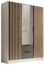 Ντουλάπα Niriam τρίφυλλη-Leuko-Mauro