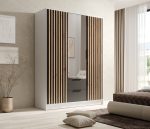 Ντουλάπα Niriam τρίφυλλη-Leuko-Mauro - Image 2