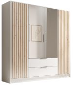 Ντουλάπα Niriam τετράφυλλη-Leuko