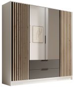 Ντουλάπα Niriam τετράφυλλη-Leuko-Mauro