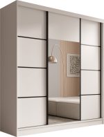 Ντουλάπα Kalli 200 συρόμενη-Leuko-Mauro