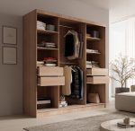 Ντουλάπα Kalli 200 συρόμενη-Sonoma - Mauro - Image 4