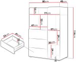 Συρταριέρα Yuki 1D 3S tall -Mpez - Image 3