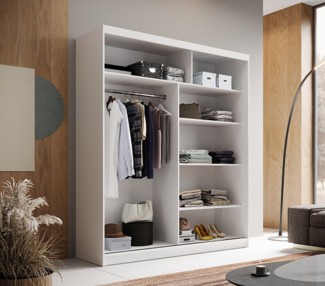 Ντουλάπα Verano 180 συρόμενη -Leuko - Image 4