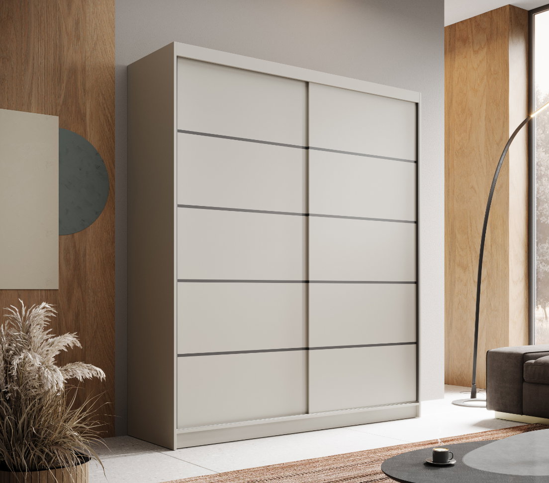 Ντουλάπα Verano 180 συρόμενη -Cashmere - Image 2