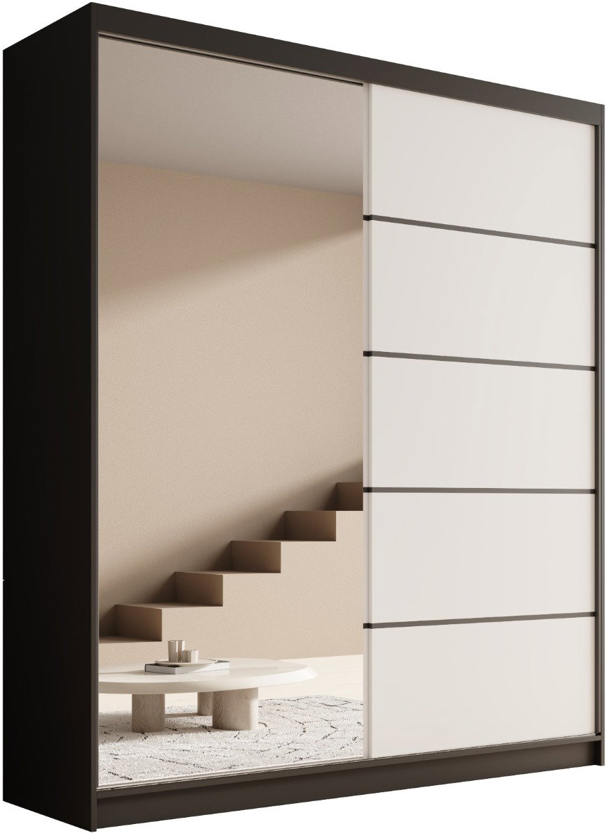 Ντουλάπα Shelvia 180 συρόμενη -Mauro-Leuko - Image 1