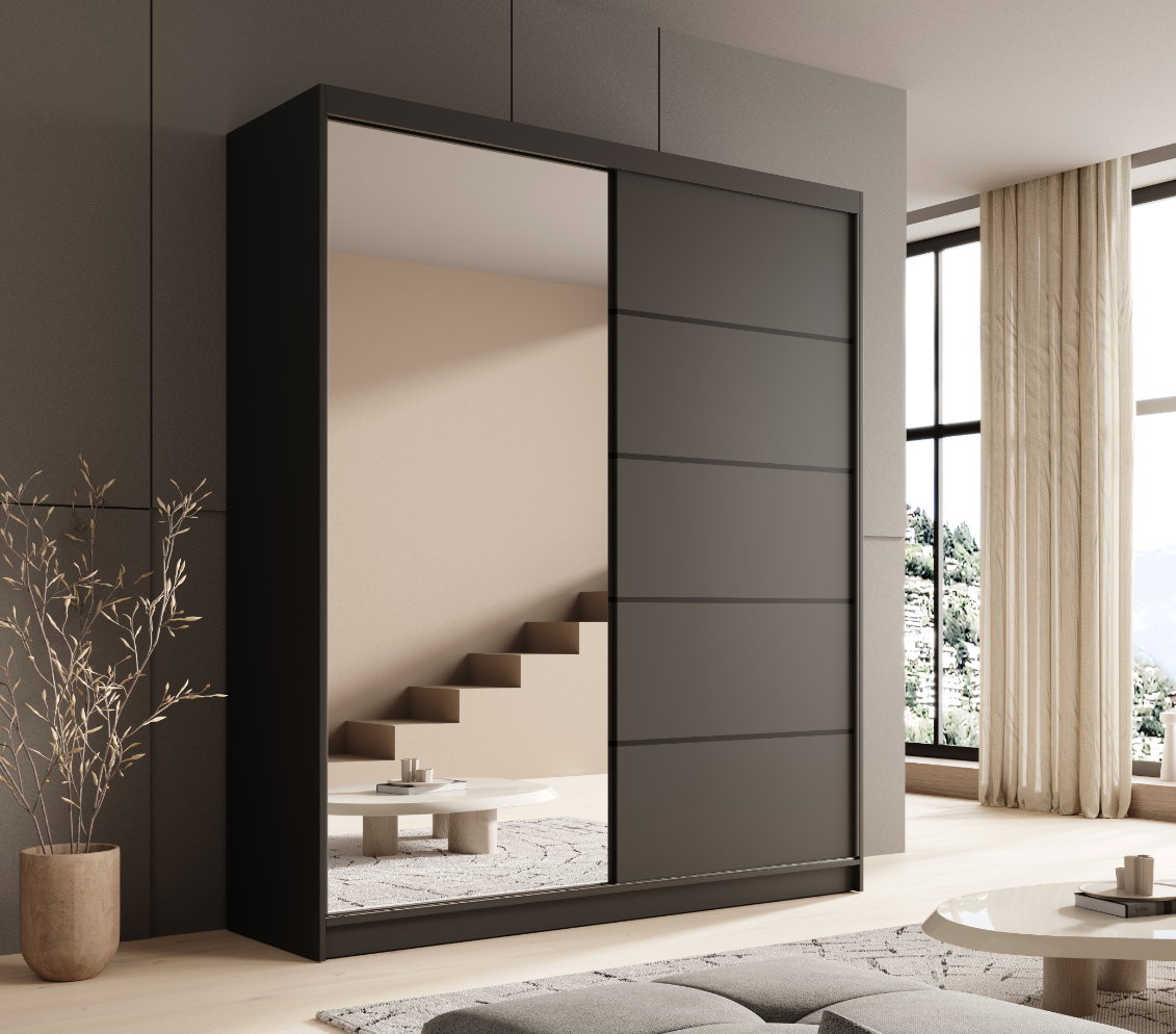 Ντουλάπα Shelvia 180 συρόμενη -Mauro - Image 2