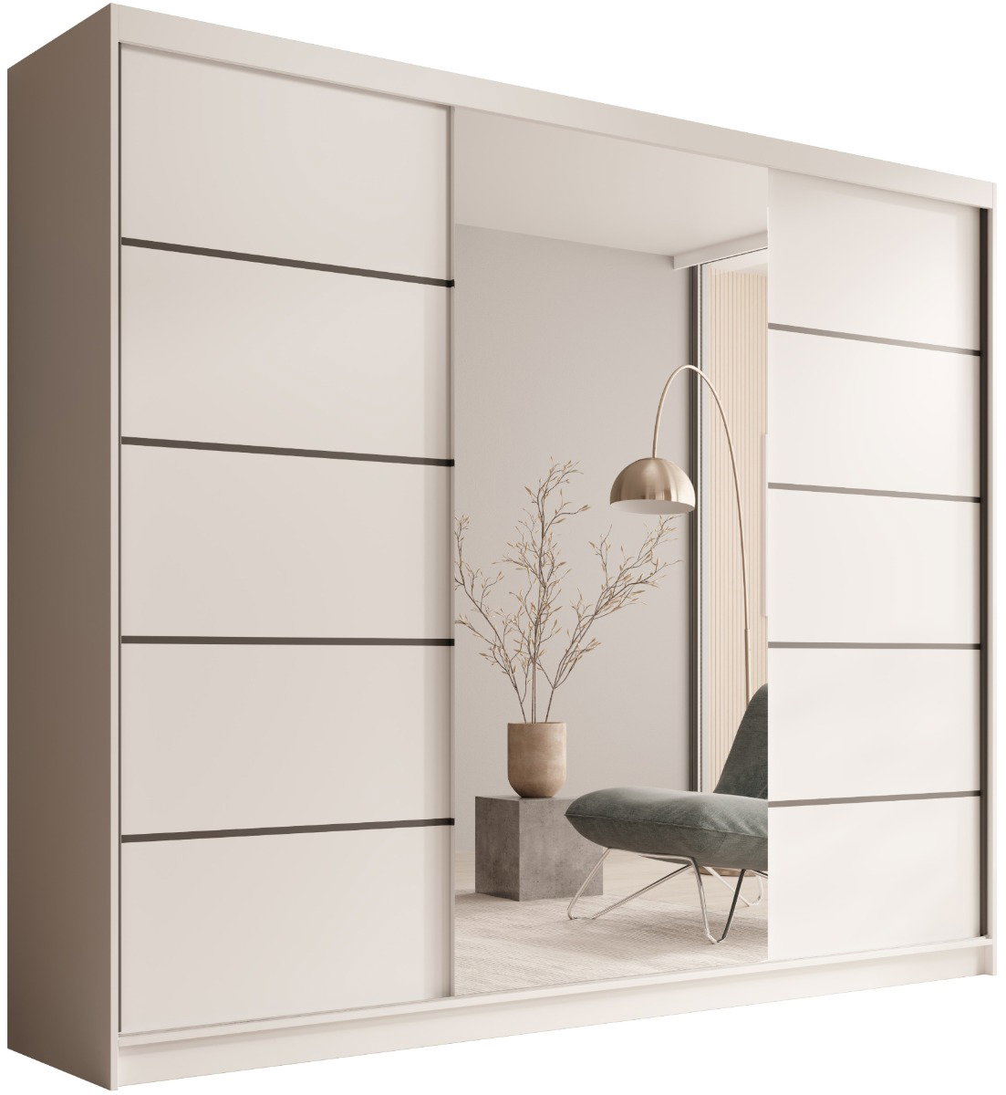 Ντουλάπα Galadriel 250 συρόμενη-Leuko - Image 1