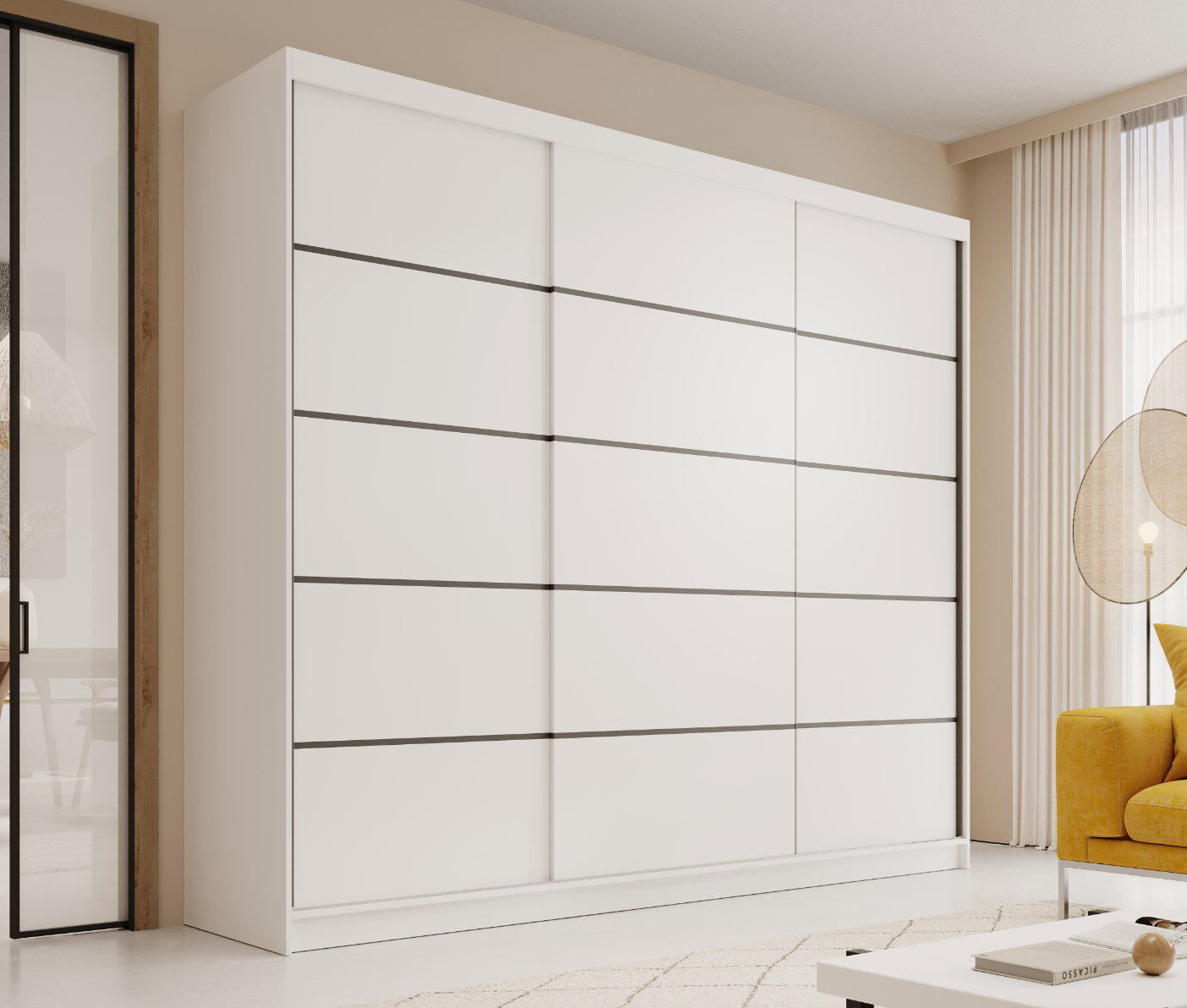 Ντουλάπα Velvora 250 συρόμενη-Leuko - Image 2