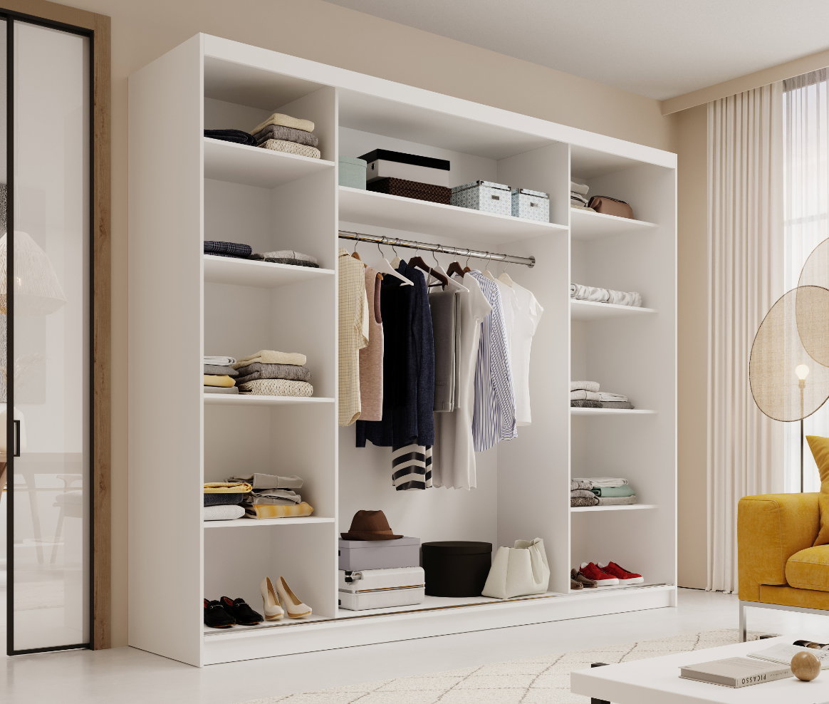 Ντουλάπα Velvora 250 συρόμενη-Leuko - Image 4