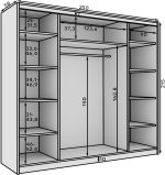 Ντουλάπα Velvora 250 συρόμενη-Mauro - Image 3