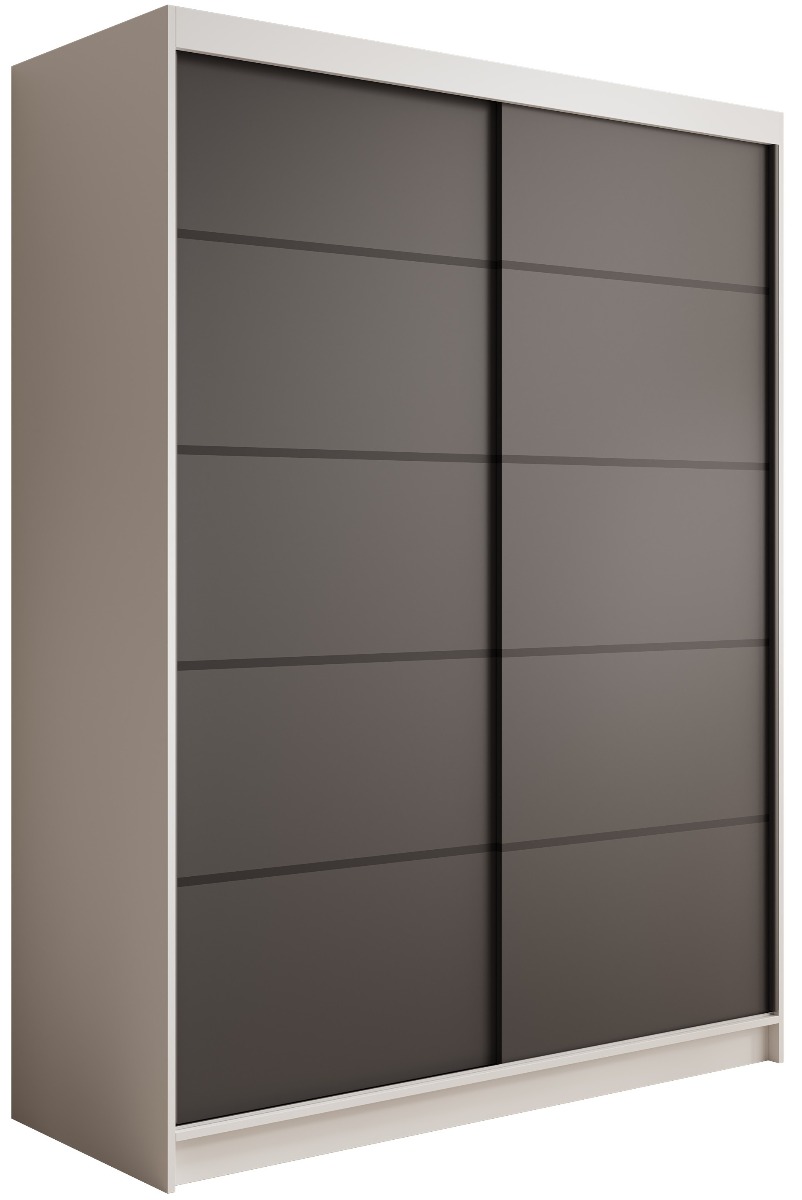 Ντουλάπα Naldo 150 συρόμενη -Leuko-Mauro - Image 1