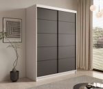 Ντουλάπα Naldo 150 συρόμενη -Leuko-Mauro - Image 2