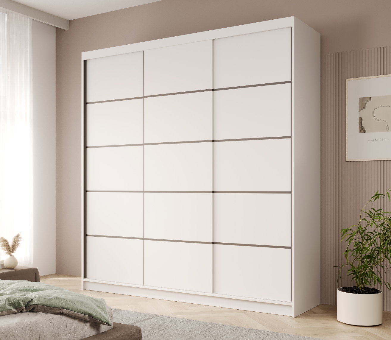 Ντουλάπα Hansa 200 συρόμενη-Leuko - Image 2