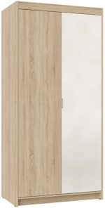 Ντουλάπα Ester 2D1L δίφυλλη-Sonoma - Image 4