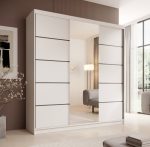 Ντουλάπα Barry 200 συρόμενη-Leuko - Image 2