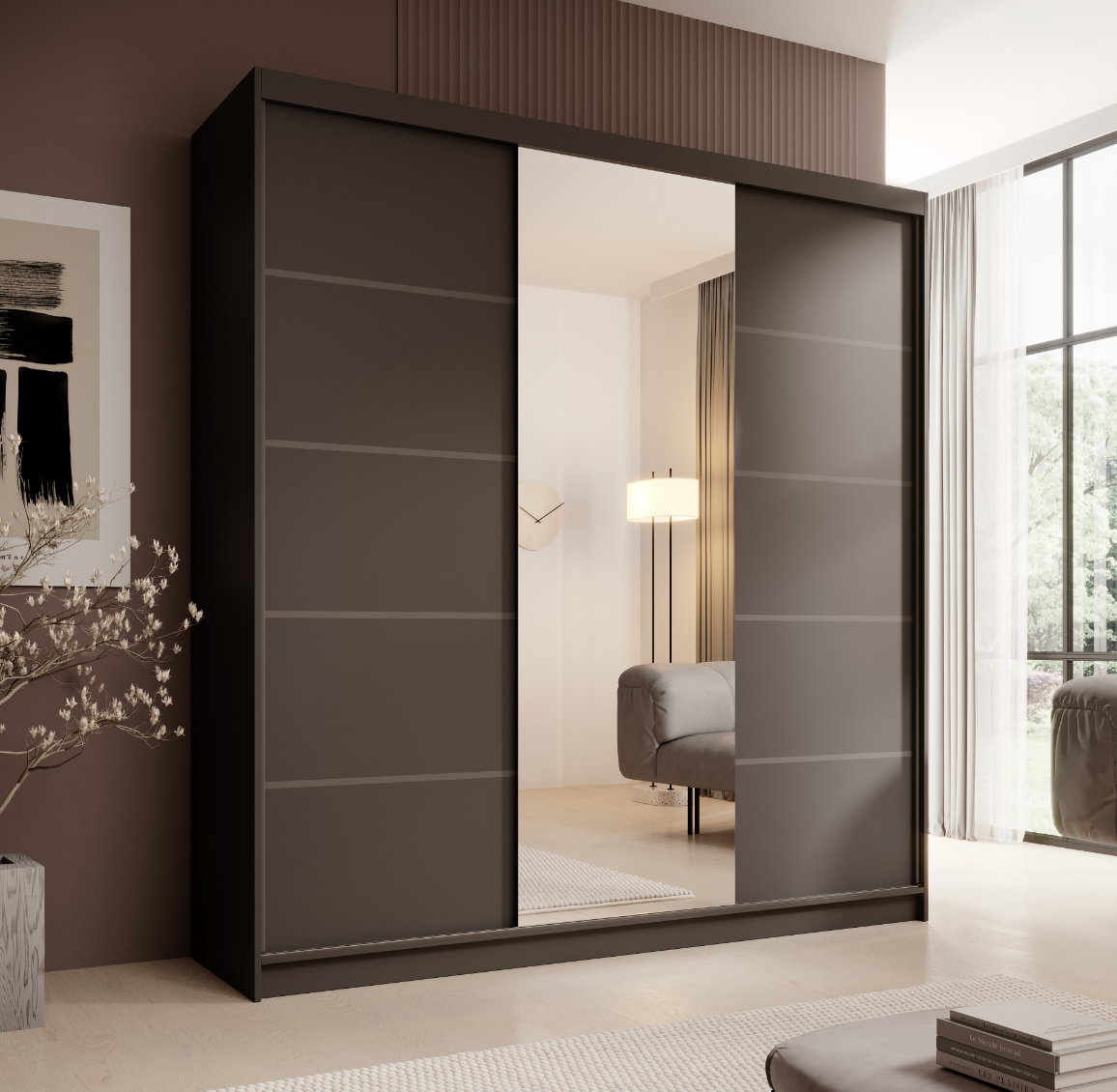 Ντουλάπα Barry 200 συρόμενη-Mauro - Image 2