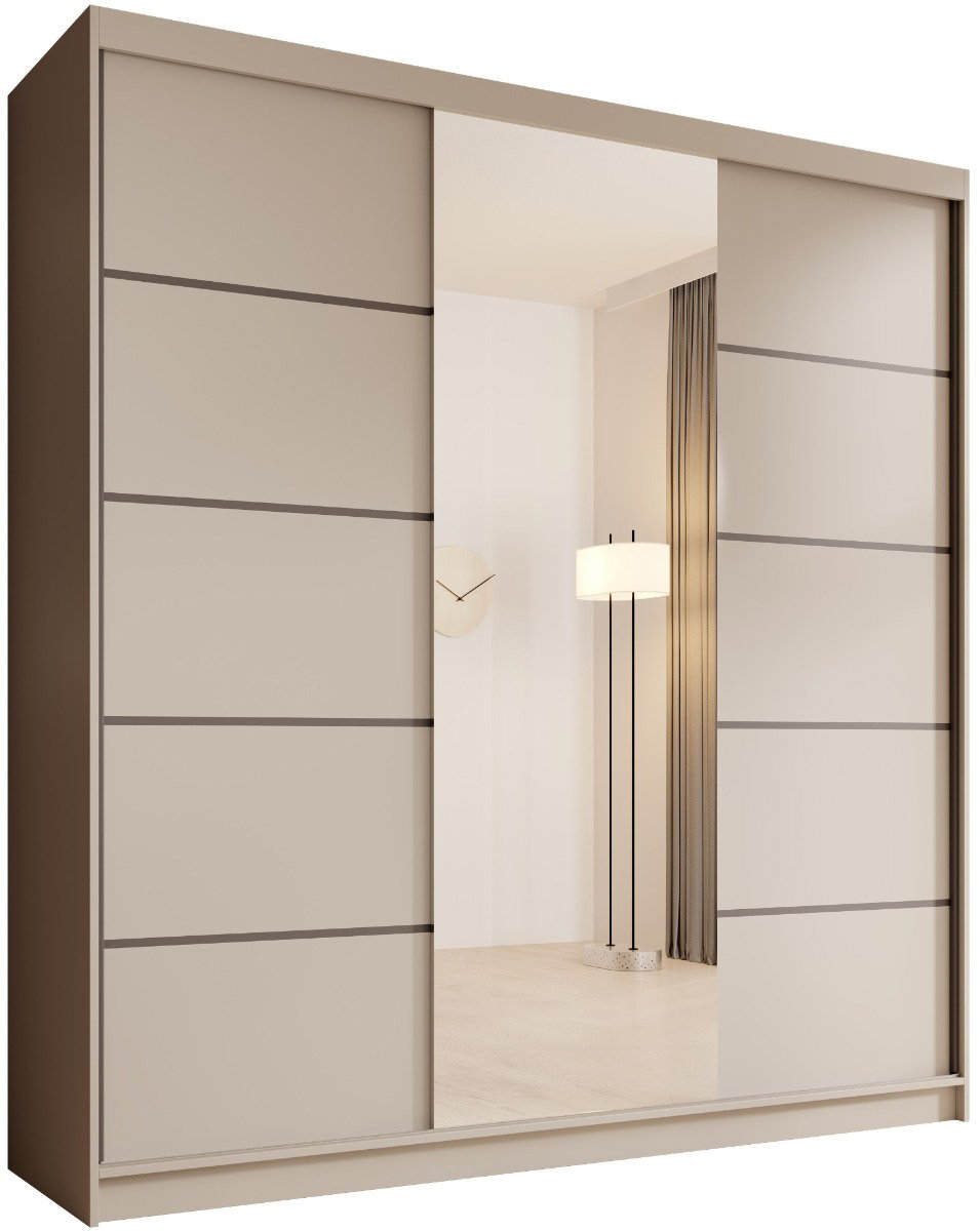 Ντουλάπα Barry 200 συρόμενη-Cashmere - Image 1