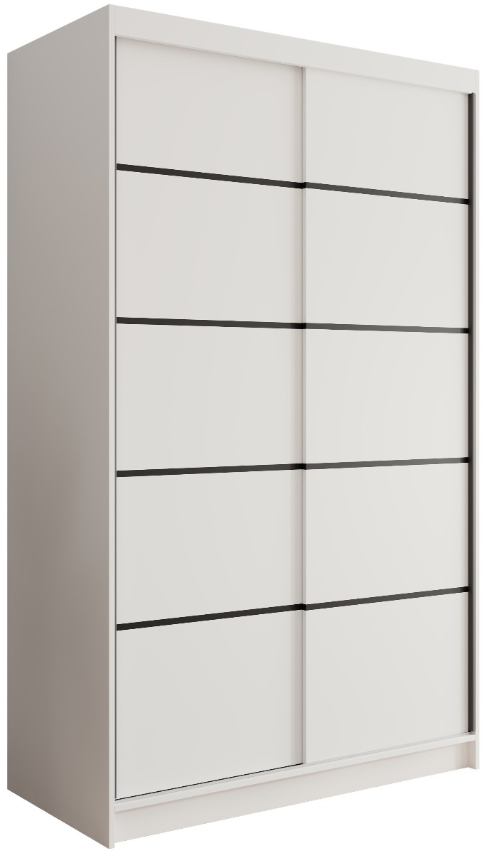 Ντουλάπα Lissa 120 συρόμενη-Leuko - Image 1