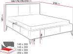 Επενδυμένο κρεβάτι Loren-Mpez Anoixto-140 x 200 - Image 3