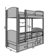 Κουκέτα Lia-Leuko-Gkri-180 x 80 - Image 3