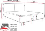 Επενδυμένο κρεβάτι Moe-Roz-200 x 200 - Image 3