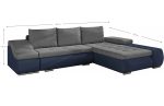 Γωνιακός καναπές Onar-Μπλε - Γκρι-Δεξιά - Image 2