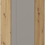 Κρεμαστό ντουλάπι γωνιακό Nelor 60x60 GN 108 1F-Γκρι σπέσιαλ - Φυσικό