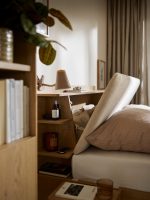 Επενδυμένο κρεβάτι Wellys I-Μπεζ-120 x 200 - Image 6