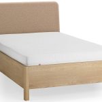 Επενδυμένο κρεβάτι Wellys II-Μπεζ-120 x 200