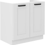 Επιδαπέδιο ντουλάπι νεροχύτη Nelor 80 ZL 2F BB-Λευκό