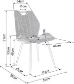 Καρέκλα Arco Velvet-Prasino - Image 3