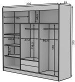 Ντουλάπα Zaist plus συρόμενη-Γκρεζ - Image 3