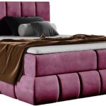 Επενδυμένο κρεβάτι Venezia-Roz-180 x 200