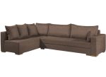 Γωνιακός καναπές Trendy-Δεξιά-285φ 185β εκ.-Σοκολατί - Image 4