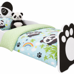 Παιδικό Κρεβάτι Corleon I-Λευκό - Μαύρο-140 x 70