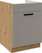 Επιδαπέδιο ντουλάπι Nelor 60 ZL 1S BB-Γκρι σπέσιαλ - Φυσικό