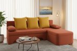 Γωνιακός καναπές Lamor-Πορτοκαλί - Κίτρινο - Image 2