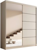 Ντουλάπα Shelvia 180 συρόμενη -Cashmere