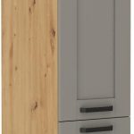 Επιδαπέδιο ντουλάπι Nelor 40 DK 210 2F-Γκρι σπέσιαλ - Φυσικό