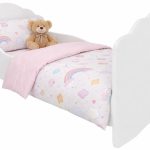 Παιδικό Κρεβάτι Leomari I-Λευκό-Χωρίς προστατευτικό-140 x 70