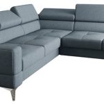 Γωνιακός καναπές Soreko Max-Μπλε-Ύφασμα-Δεξιά