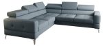 Γωνιακός καναπές Soreko Max-Μπλε-Ύφασμα-Δεξιά